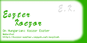 eszter koczor business card